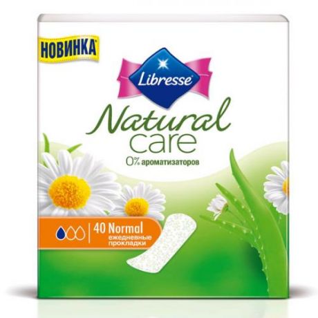 Прокладки Libresse, Natural Care Normal, 40 шт