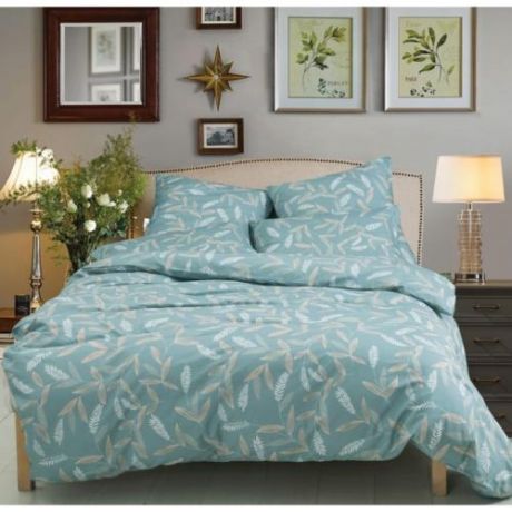 Комплект постельного белья двуспальный-евро СайлиД, голубой