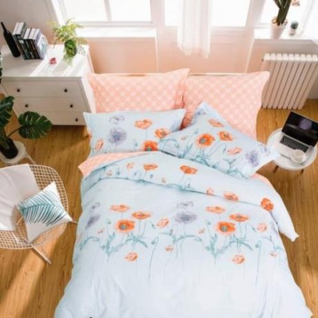 Комплект постельного белья двуспальный-евро СайлиД, маки