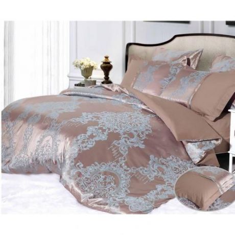 Комплект постельного белья двуспальный-евро АльВиТек, коричневый
