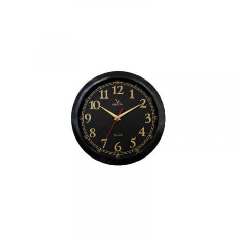 Часы настенные ВЕГА, Классика, 22,5 см, черный