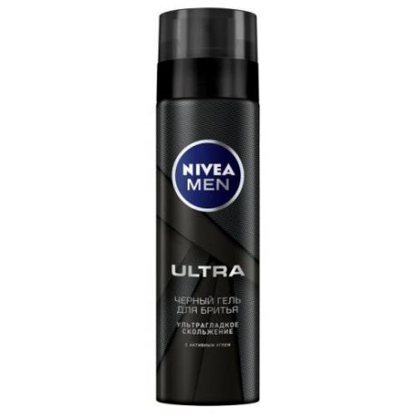 Гель для бритья NIVEA, MAN, Ultra, 200 мл, черный