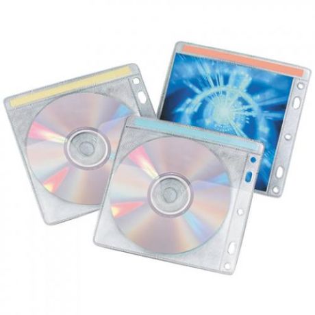 Конверт для CD/DVD BRAUBERG, 12*13 см, 40 шт, прозрачный