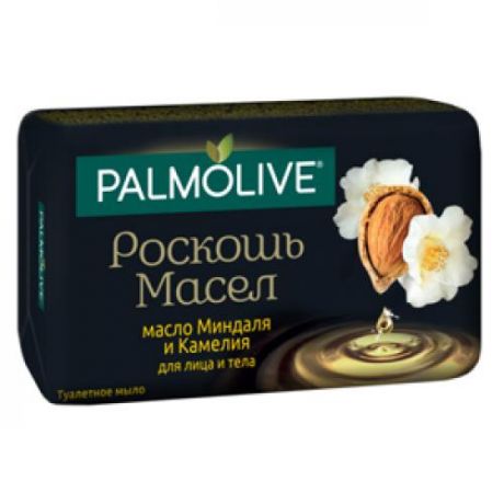 Мыло туалетное Palmolive, Роскошь масел, 90 гр, с маслом миндаля и камелией