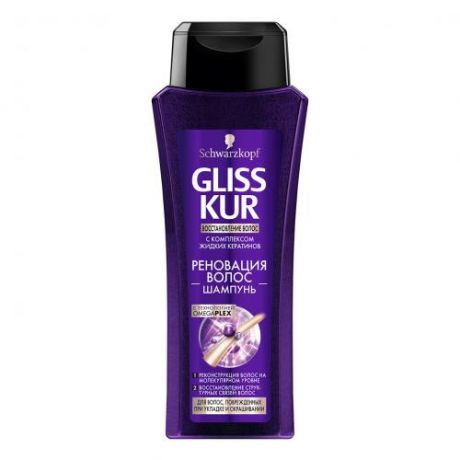 Шампунь GLISS KUR, Реновация волос, 250 мл