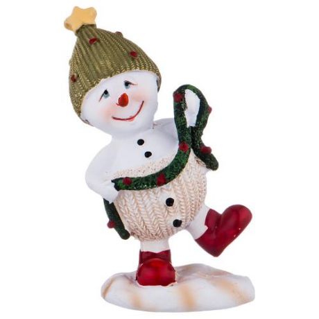 Фигурка декоративная Lefard, Снеговик, 5,5*4*8 см, с мишурой