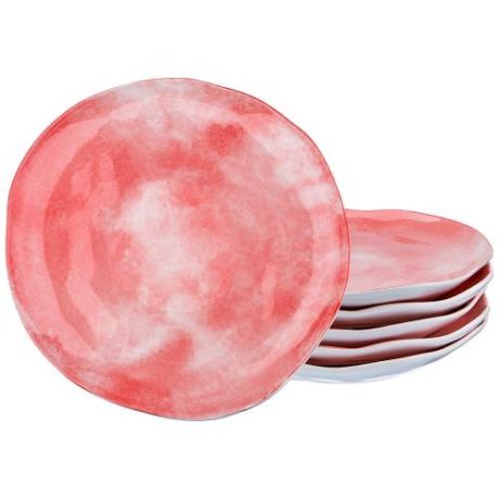 Набор десертных тарелок Lefard, Парадиз, 21 см, 6 предметов, розовый закат