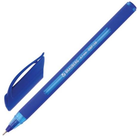 Ручка шариковая BRAUBERG, Extra Glide Soft Blue, синий, масляная