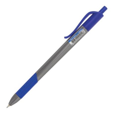 Ручка шариковая BRAUBERG, Extra Glide R-Grip Grey, синий, масляная, автоматическая