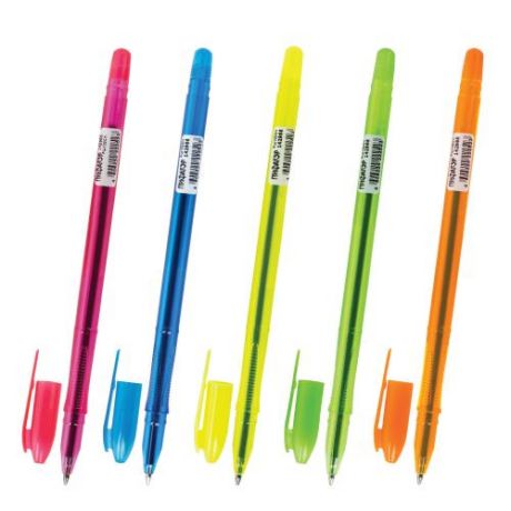 Ручка шариковая ПИФАГОР, Neon, синий, масляная