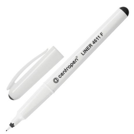Ручка капиллярная centropen, трехгранная, черный, 0,3 мм