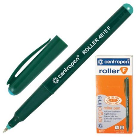 Ручка-роллер centropen, зеленый, трехгранная