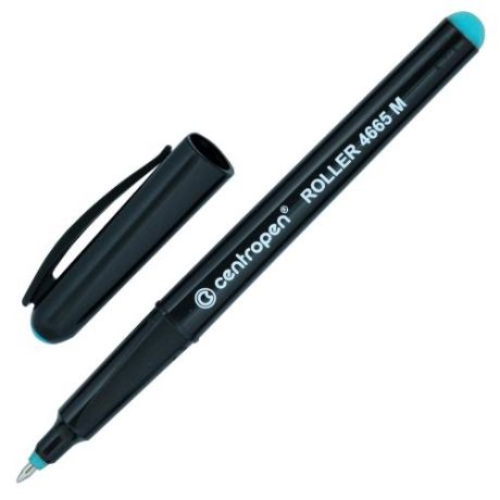 Ручка-роллер centropen, зеленый, трехгранная, черный корпус
