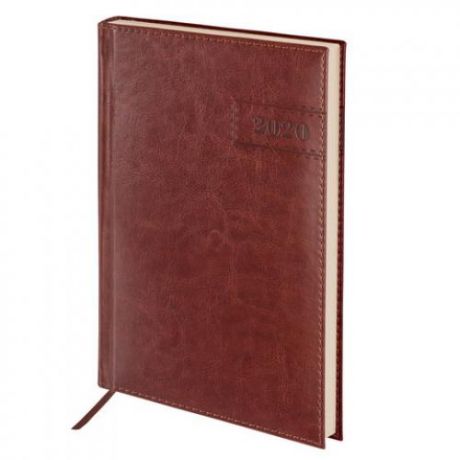 Ежедневник BRAUBERG, Imperial, А5, 168 листов, коричневый