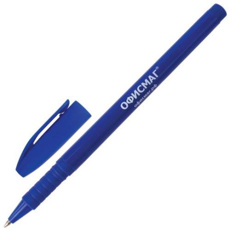 Ручка шариковая ОФИСМАГ, синий, с грипом