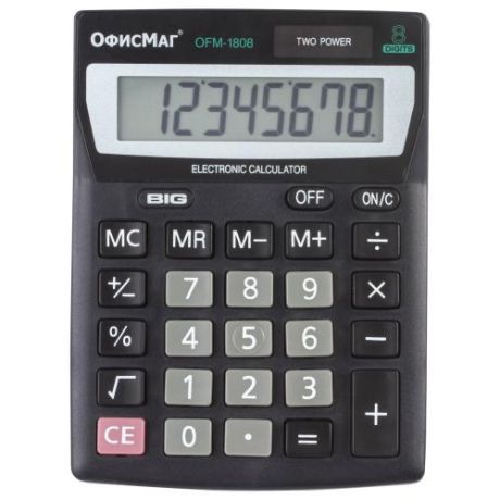Калькулятор настольный ОФИСМАГ, OFM-1807, 15*10,5 см