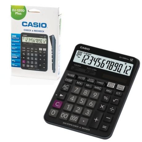 Калькулятор настольный CASIO, DJ-120DPLUS-W, 19,2*14,4 см