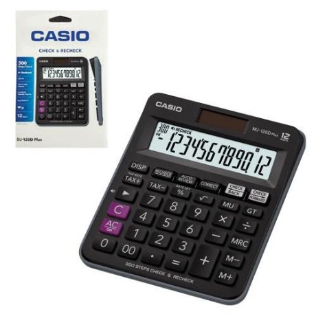 Калькулятор настольный CASIO, MJ-120DPLUS-W, 14,8*12,6 см