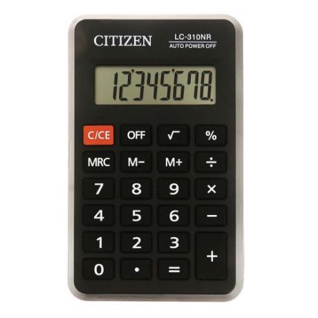 Калькулятор карманный CITIZEN, LC310NR, 11,5*6,9 см