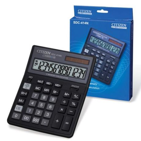 Калькулятор настольный CITIZEN, SDC-414N, 20,4*15,8 см