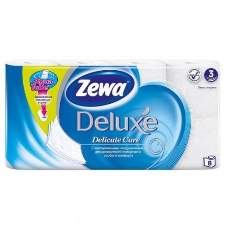 Туалетная бумага Zewa, Deluxe, 8 шт