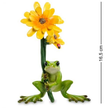 Фигурка Art East, Лягушка, 16,5 см, с цветком
