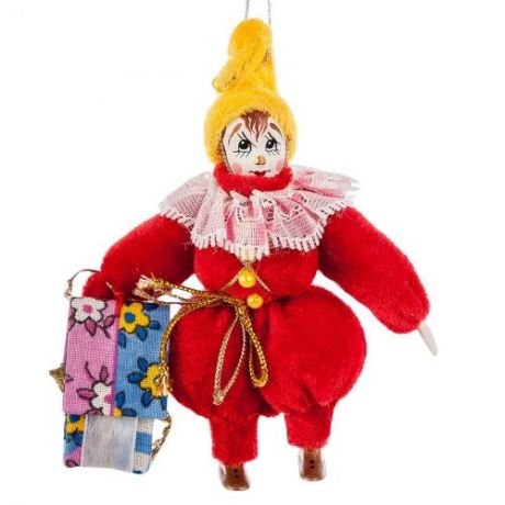 Кукла подвесная Art East, Пилигрим, 3*10*11 см, красный/желтый