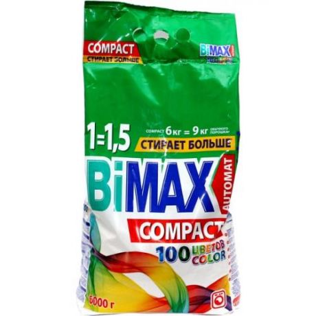 Стиральный порошок BiMAX, Автомат, Compact, Колор, 6 кг