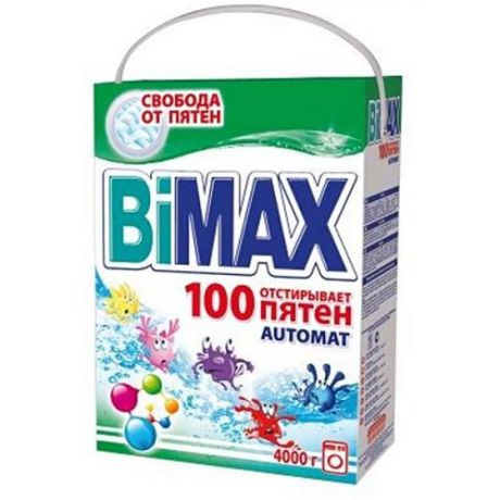 Стиральный порошок BiMAX, Автомат, Compact, 100 Пятен, 4 кг