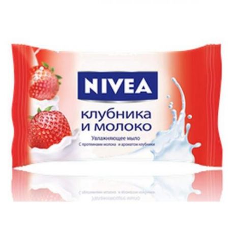 Крем-мыло NIVEA, Клубника и молоко, 90 гр