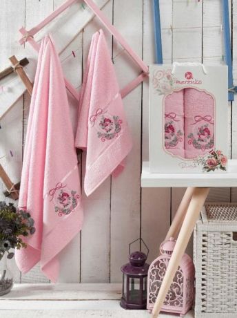 Набор полотенец merzuka, ROSE, 2 предмета, светло-розовый