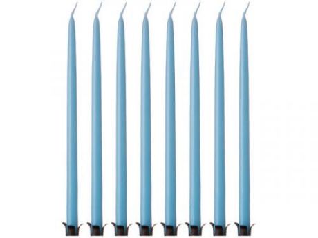 Набор свечей Adpal, 23 см, 8 шт, голубой