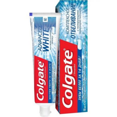 Зубная паста Colgate, Комплексное отбеливание, 100 мл