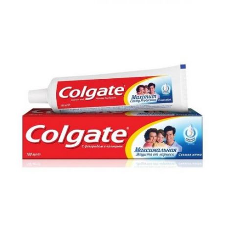 Зубная паста Colgate, Максимальная защита от кариеса, Свежая мята, 100 мл