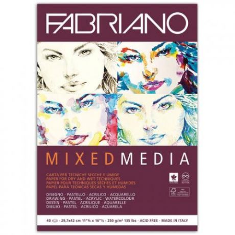 Альбом для рисования FABRIANO, Mixed Media, А3, 40 листов
