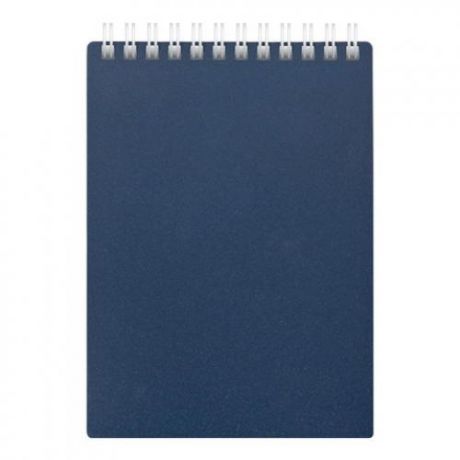 Блокнот hatber, METALLIC, А6, 80 листов, темно-синий