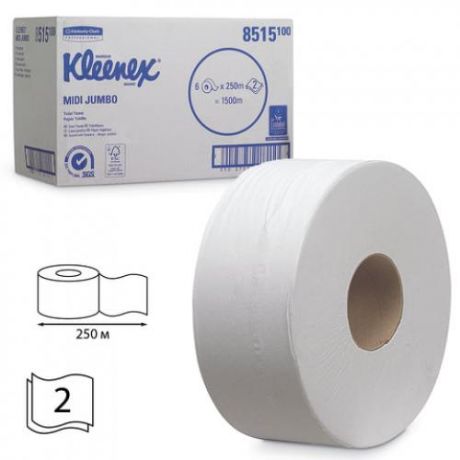 Туалетная бумага Kimberly-Clark PROFESSIONAL, Kleenex, 6 шт, белый