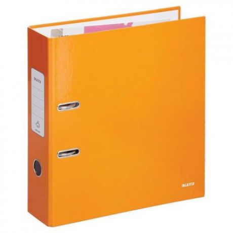 Папка-регистратор LEITZ, А4, 80 мм, оранжевый