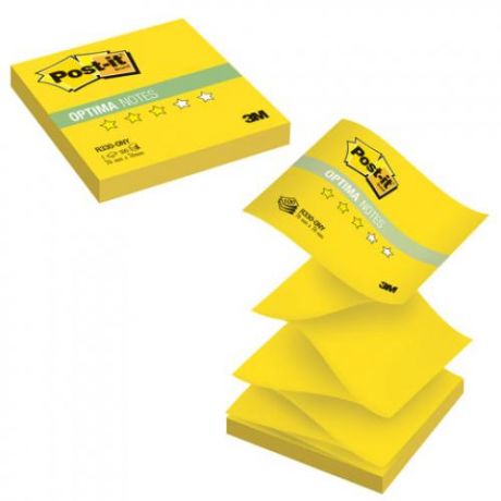 Блок самоклеящийся Post-it, Optima, Лето, 7,6*7,6 см, 100 листов, желтый