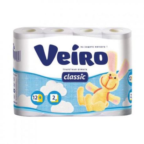 Туалетная бумага Veiro, Classic, 12 шт, белый
