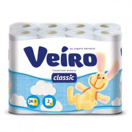 Туалетная бумага Veiro, Classic, 24 шт, белый