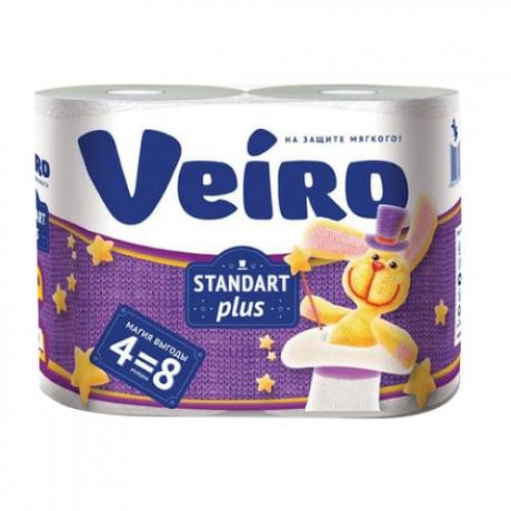 Туалетная бумага Veiro, Standart Plus, 4 шт, белый