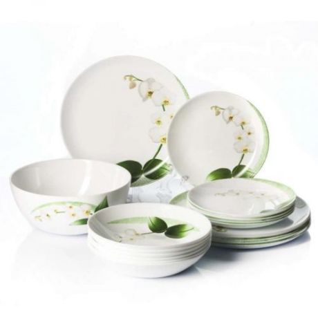Набор столовой посуды Luminarc, White Orchid, 19 предметов
