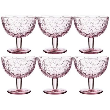Набор бокалов для коктейлей Lefard, Muza Color, Джангл, 320 мл, 6 предметов, розовый