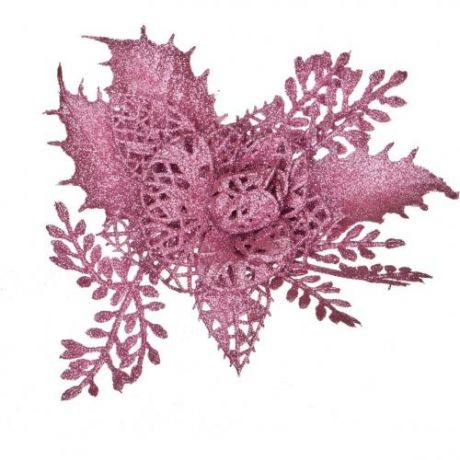 Новогоднее украшение Lefard, Мини-букет, 16*14 см, розовый