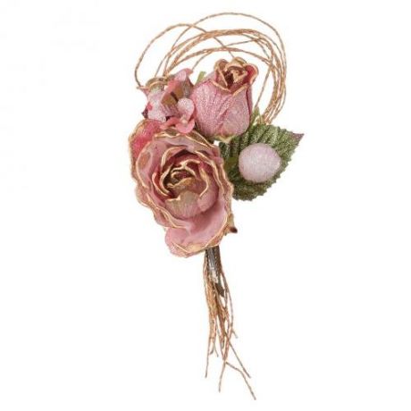 Новогоднее украшение Lefard, Роза, 23 см, на клипсе