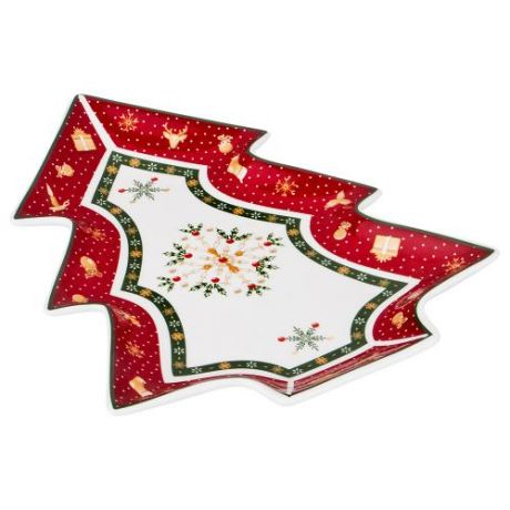 Блюдо Lefard, Christmas Collection, 26*21 см, красный узор