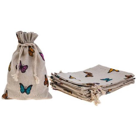 Набор мешков для подарков Lefard, 14*20 см, 10 шт, бабочка