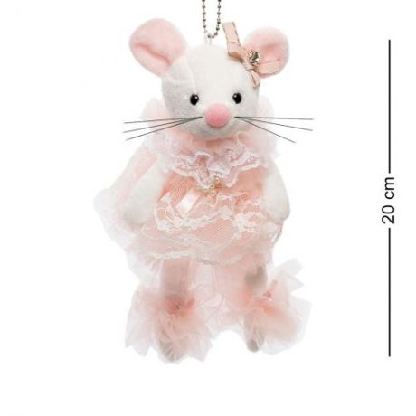 Елочная игрушка Art East, Мышка, 20 см, персиковый
