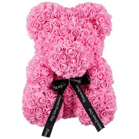 Декоративное изделие Arti-M, Медвежонок из роз, 40 см, розовый